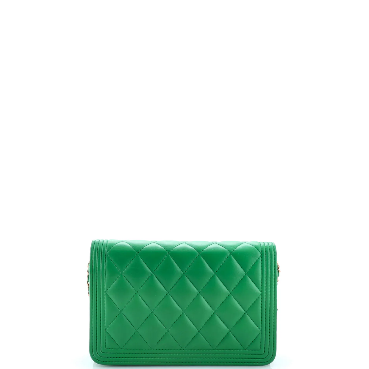 Boy Wallet on Chain Quilted Lambskin - Deep Luxury