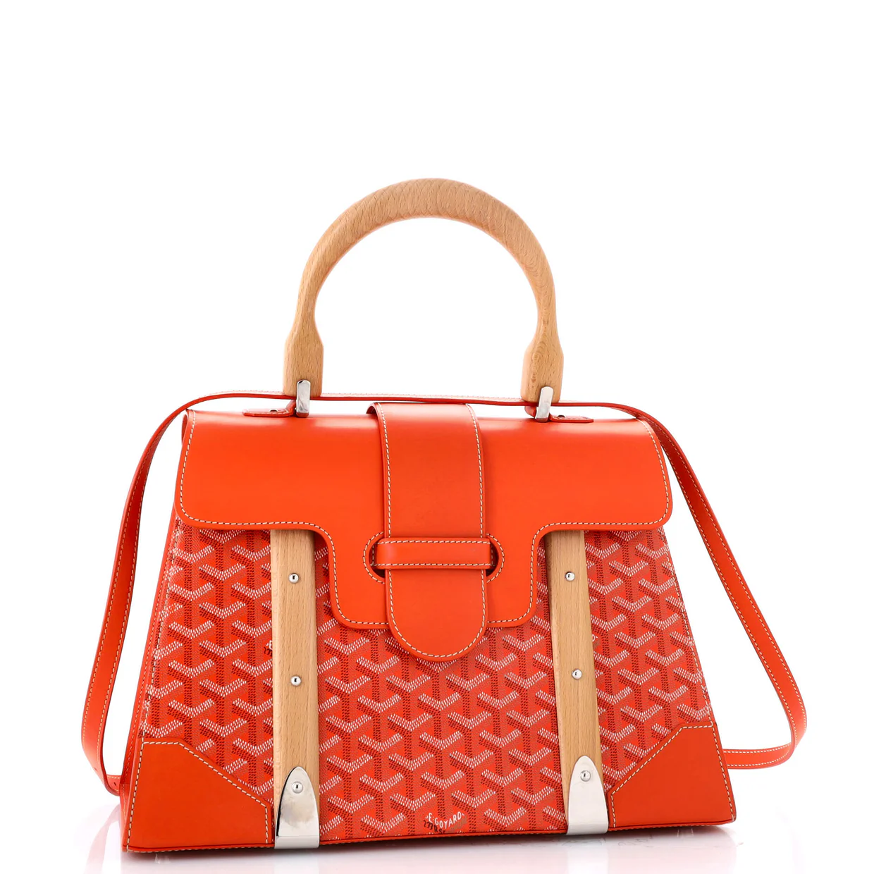 Saigon Top Handle Bag Coated Canvas with Leather MM - Deep Luxury