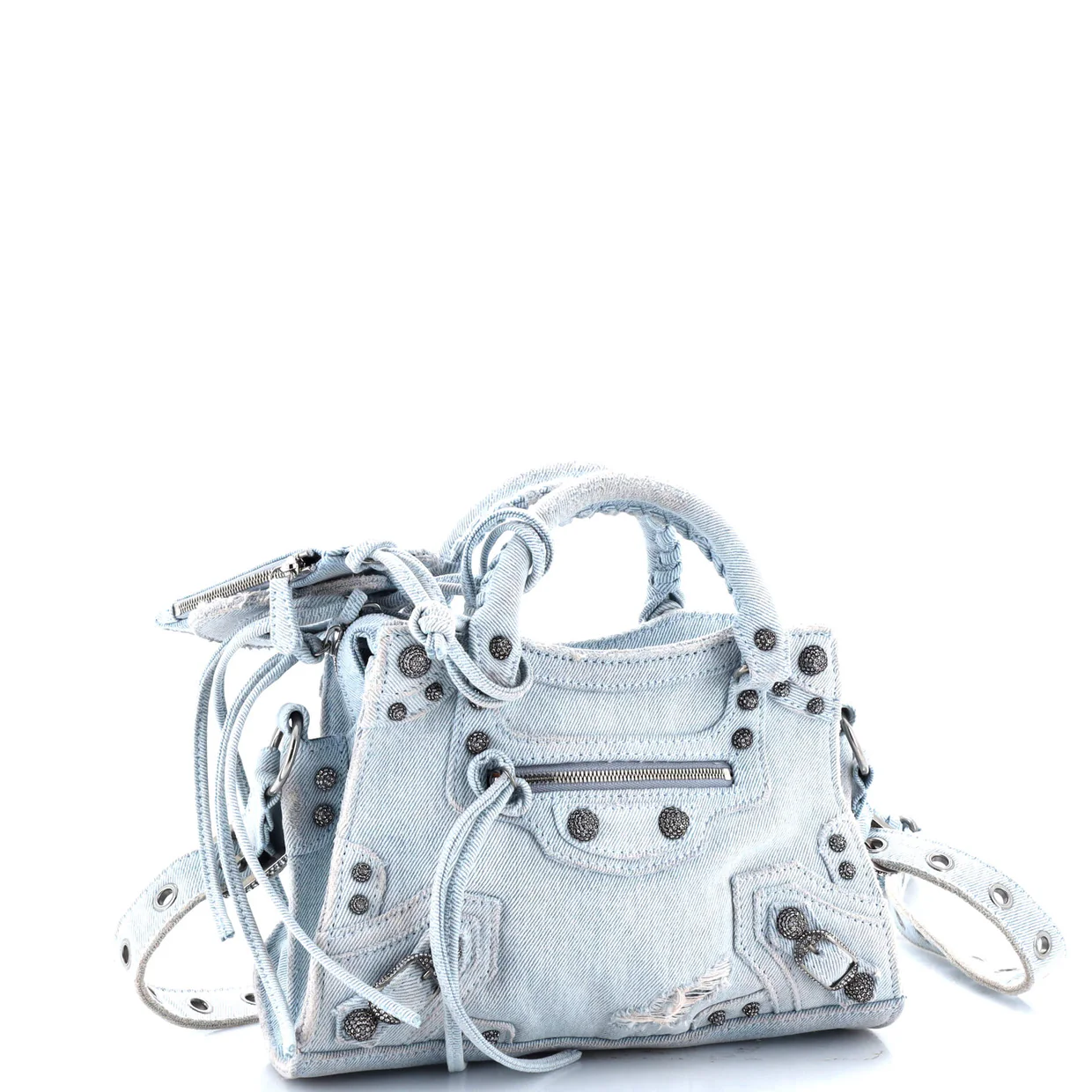 Neo Cagole City Bag Denim with Crystals XS - Deep Luxury