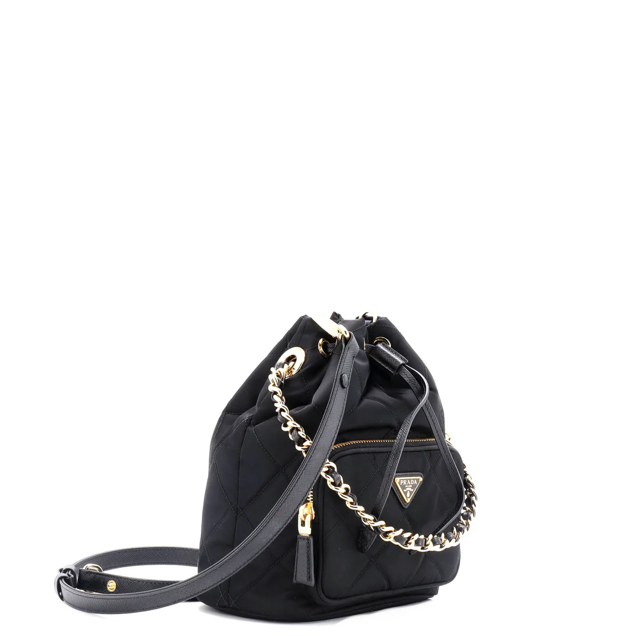 Re-Edition 1995 Drawstring Bucket Bag Quilted Re-Nylon Mini - Deep Luxury
