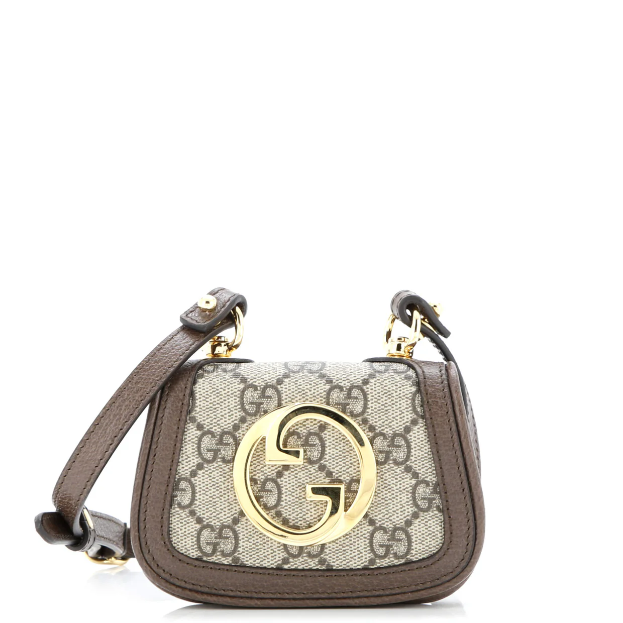 Blondie NM Card Case Wallet with Strap GG Coated Canvas - Deep Luxury