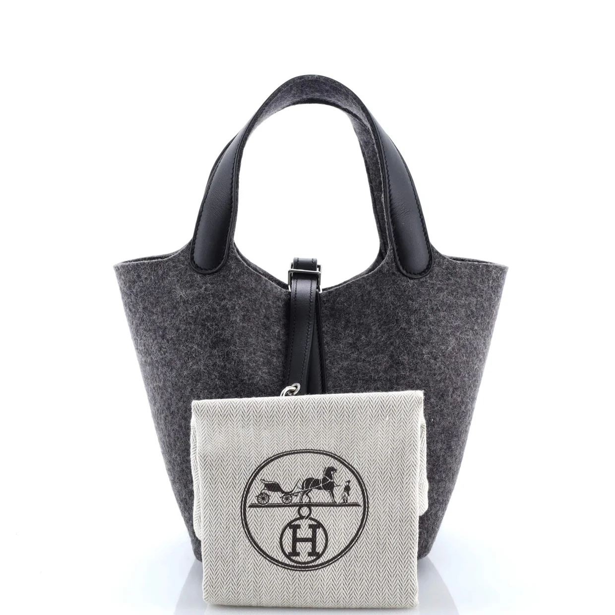 Picotin Lock Bag Felt with Leather PM - Deep Luxury