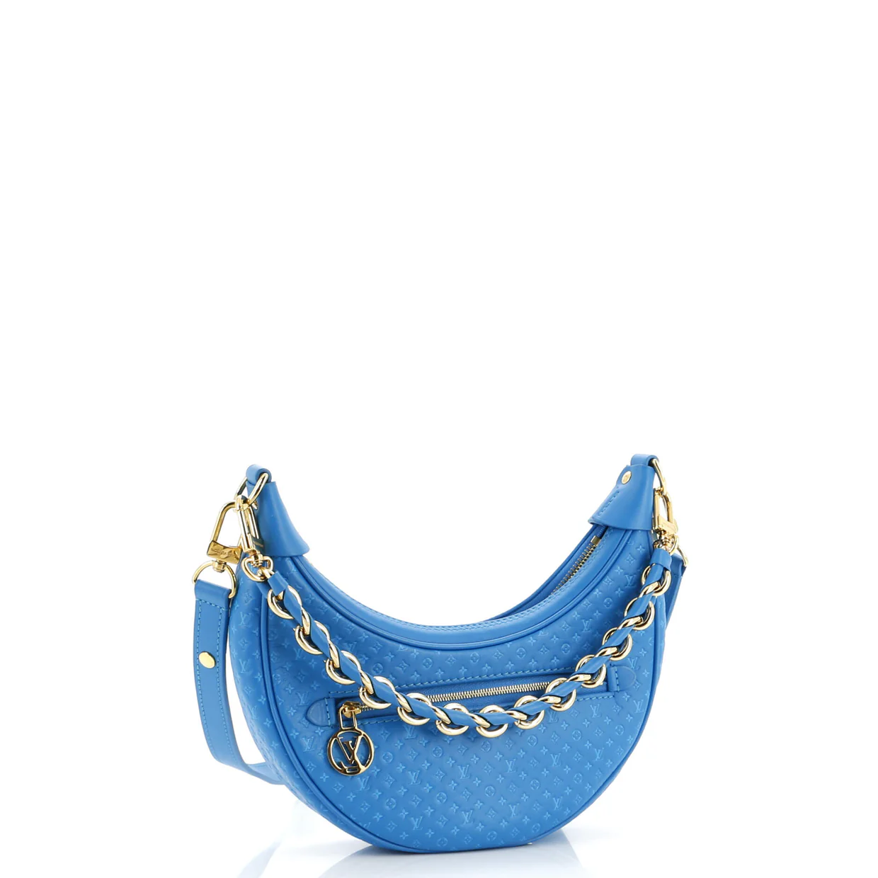 Loop Handbag Nanogram Embossed Leather - Deep Luxury