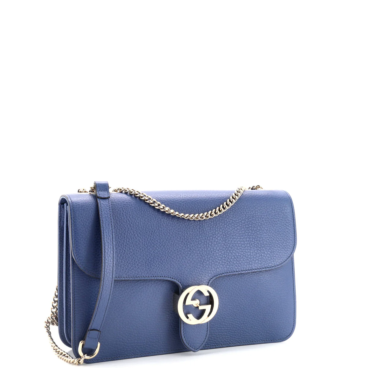 Interlocking Shoulder Bag Leather Medium - Deep Luxury