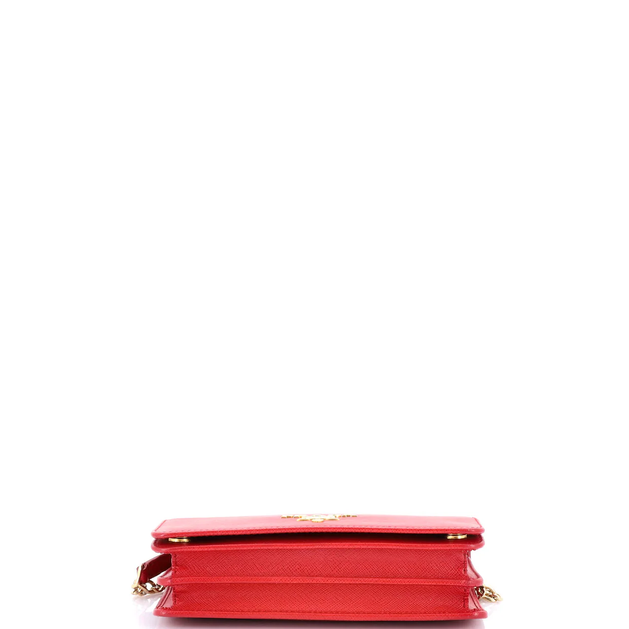 Chain Wallet Crossbody Saffiano Leather - Deep Luxury
