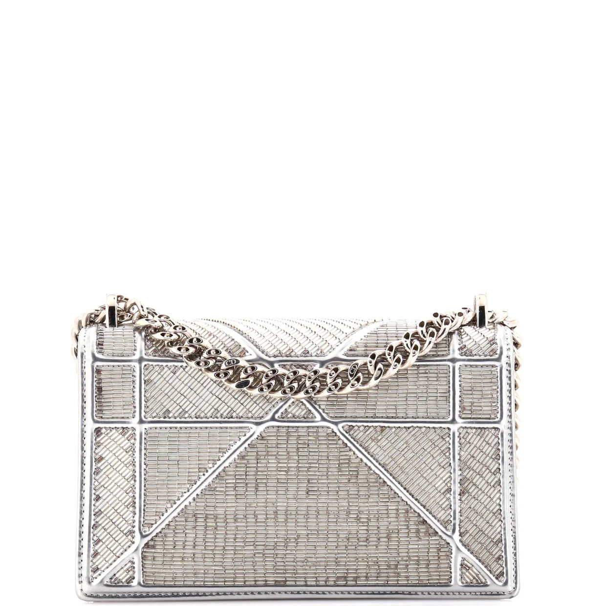 Diorama Flap Bag Beaded Leather Small - Deep Luxury