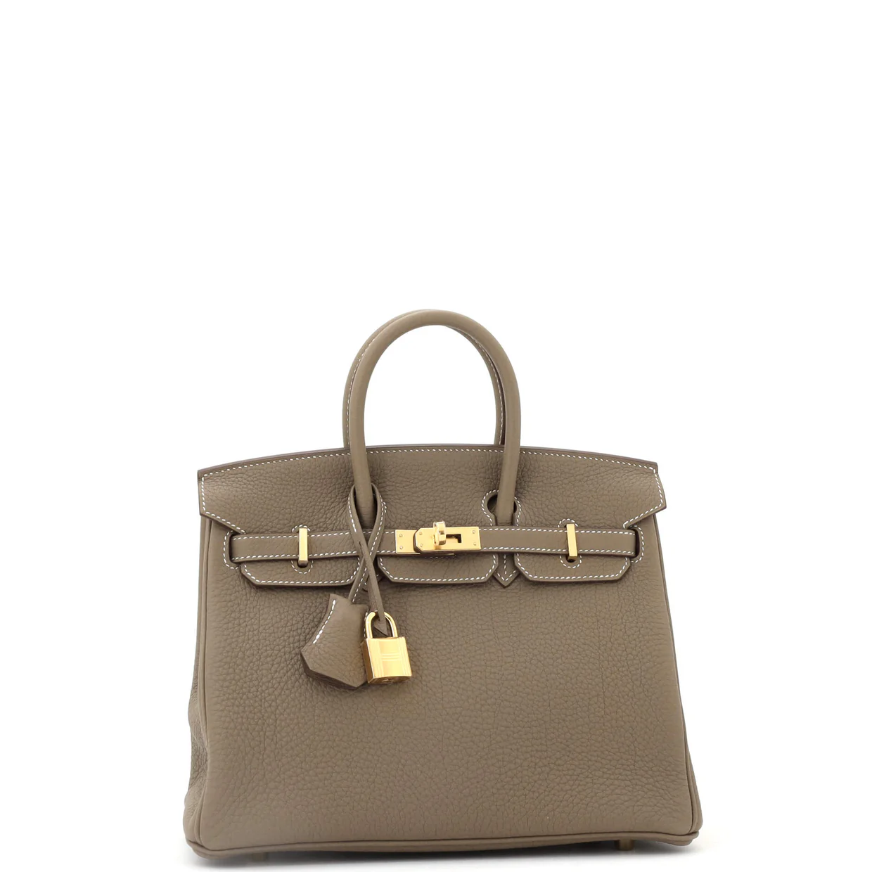 Birkin Handbag Grey Togo with Gold Hardware 25 - Deep Luxury