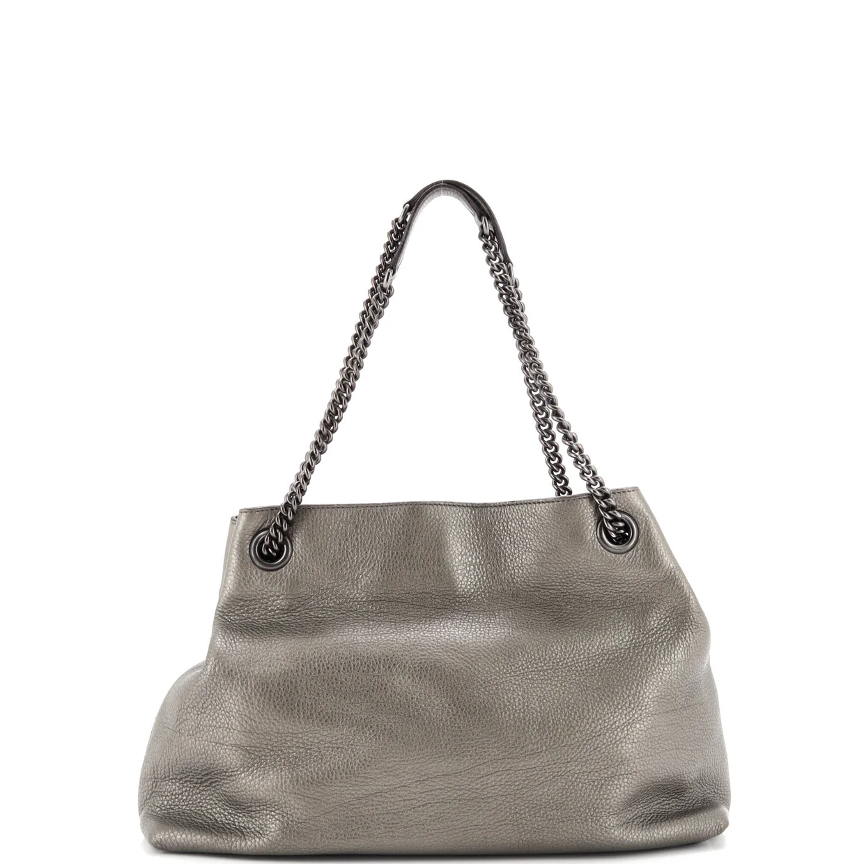 Soho Chain Strap Shoulder Bag Leather Medium - Deep Luxury