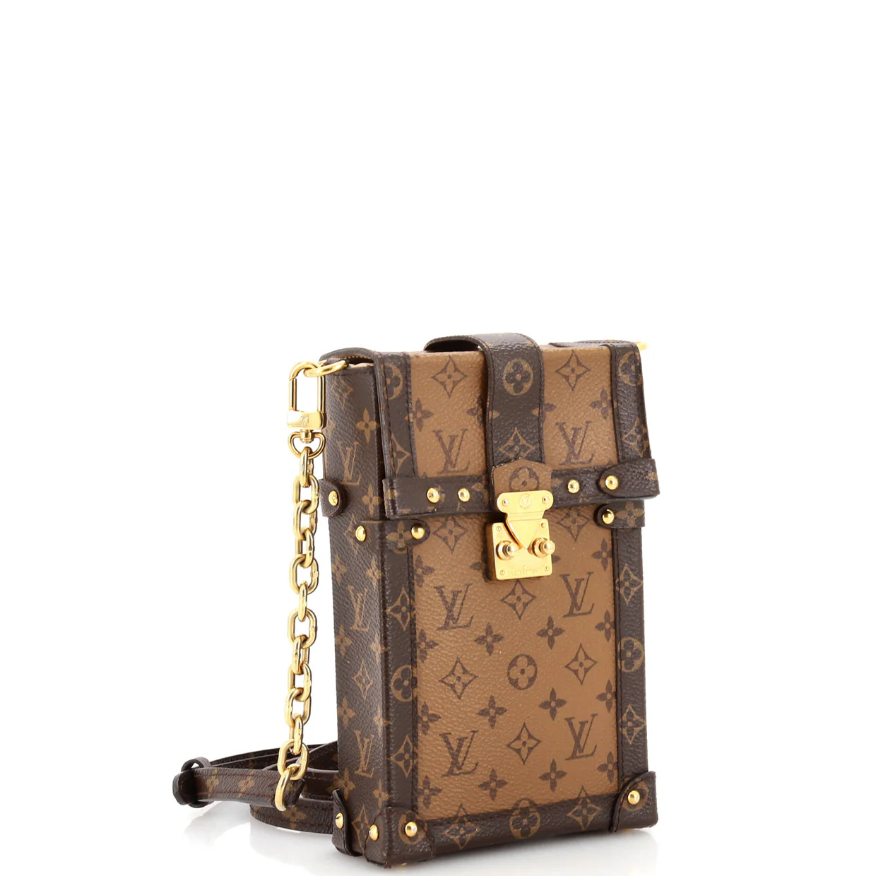 Vertical Trunk Pochette Reverse Monogram Canvas - Deep Luxury
