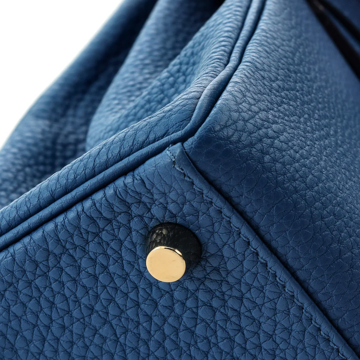 Kelly Handbag Bleu France Togo with Gold Hardware 25 - Deep Luxury