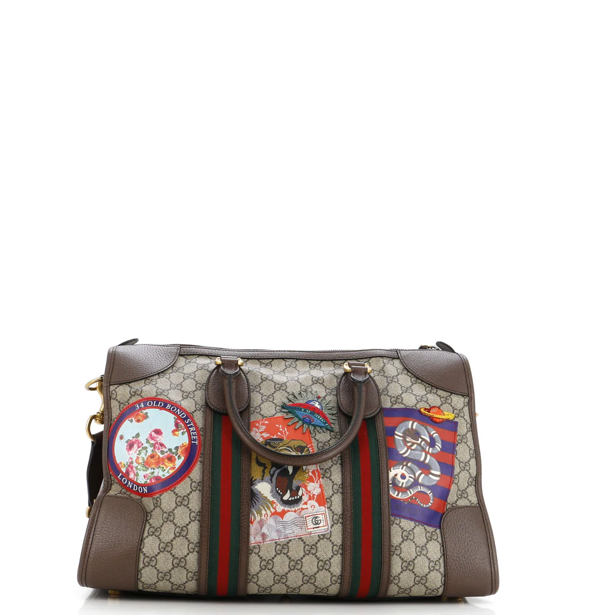 Courrier Carry On Convertible Duffle GG Coated Canvas with Applique Small - Deep Luxury