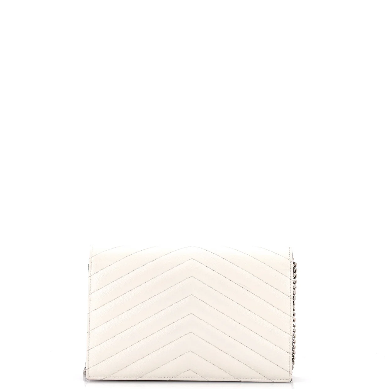 Classic Monogram Wallet on Chain Matelasse Chevron Leather Small - Deep Luxury