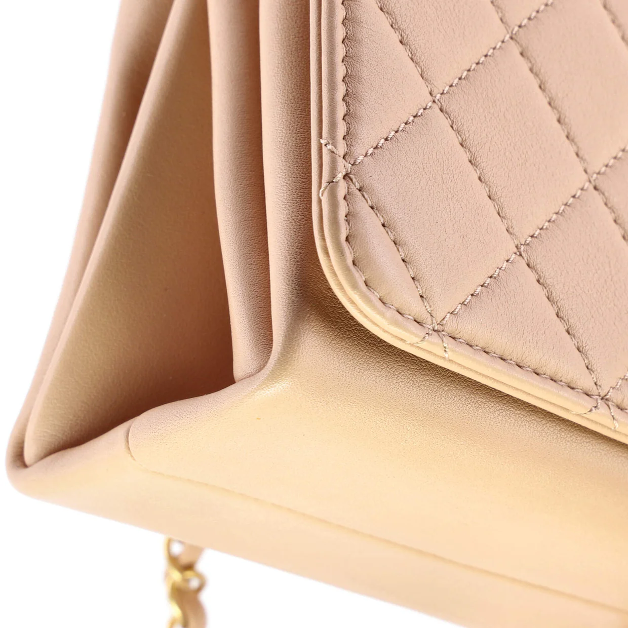 Pearl Boy Chain Flap Bag Quilted Calfskin Mini - Deep Luxury