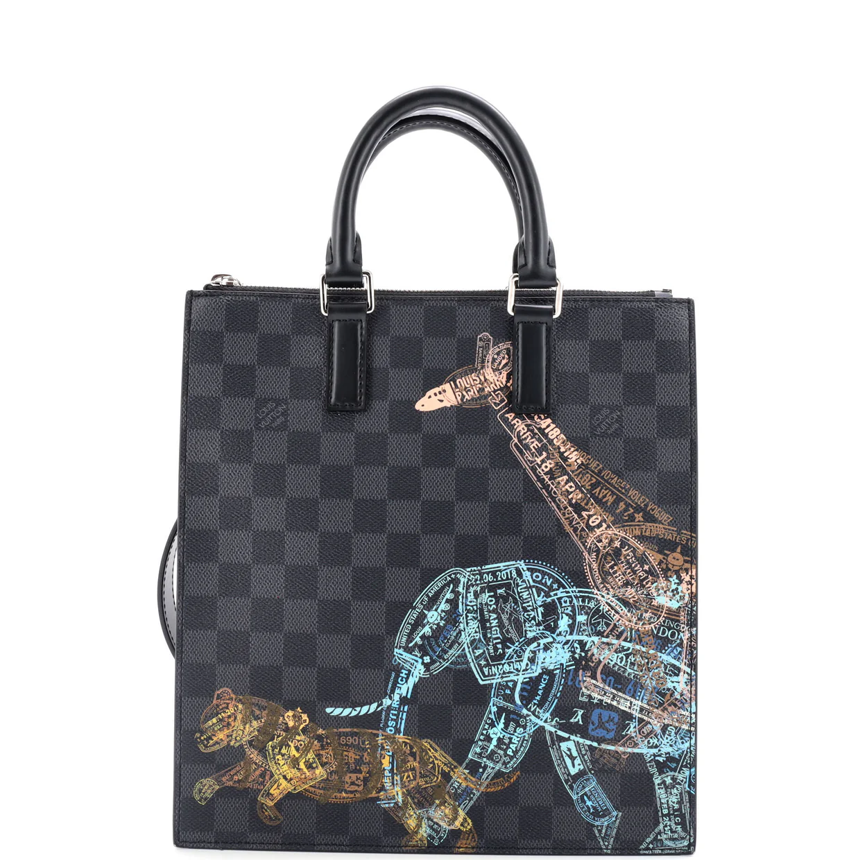 Sac Plat Cross Bag Limited Edition Wild Animals Damier Graphite - Deep Luxury
