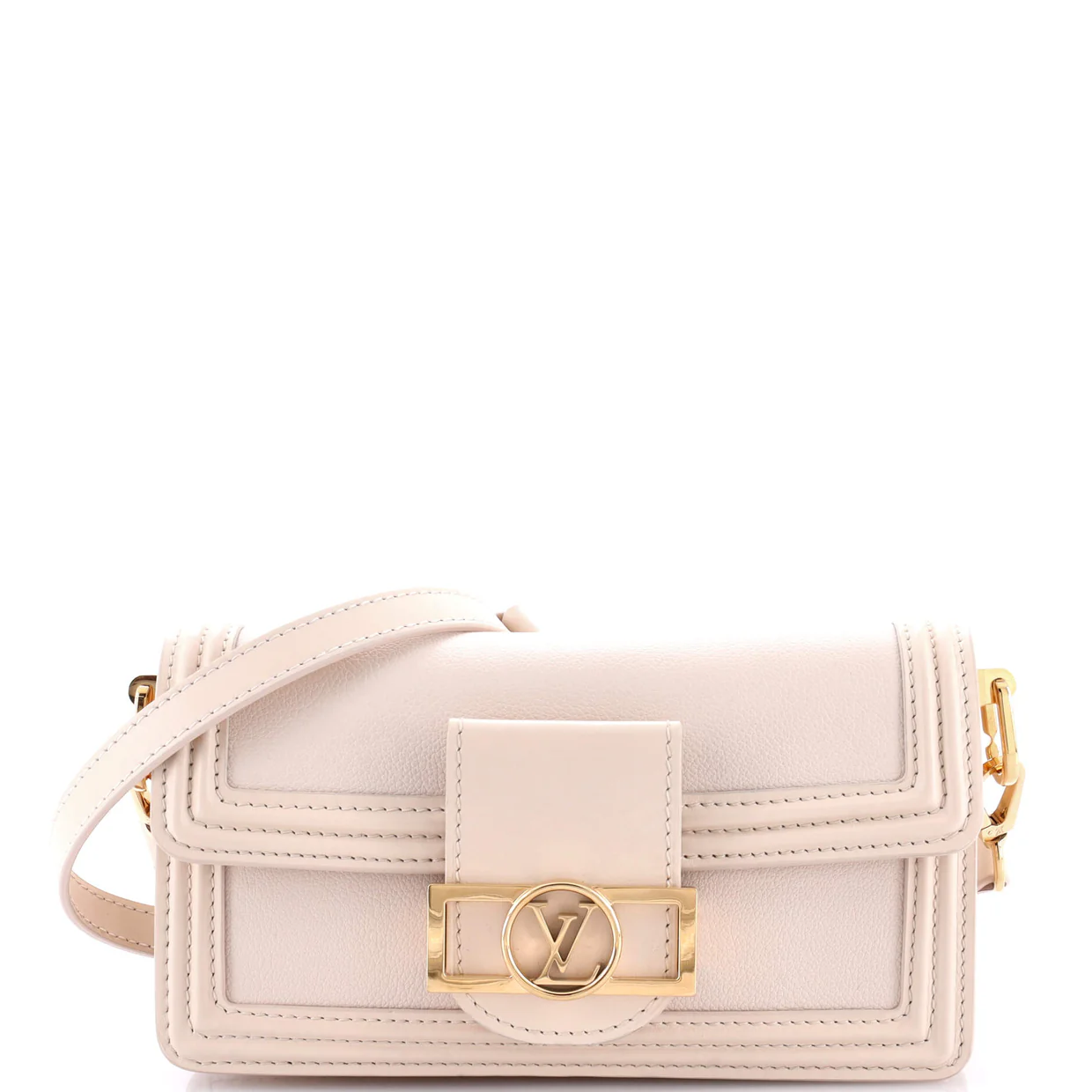 Dauphine Shoulder Bag Leather East West - Deep Luxury