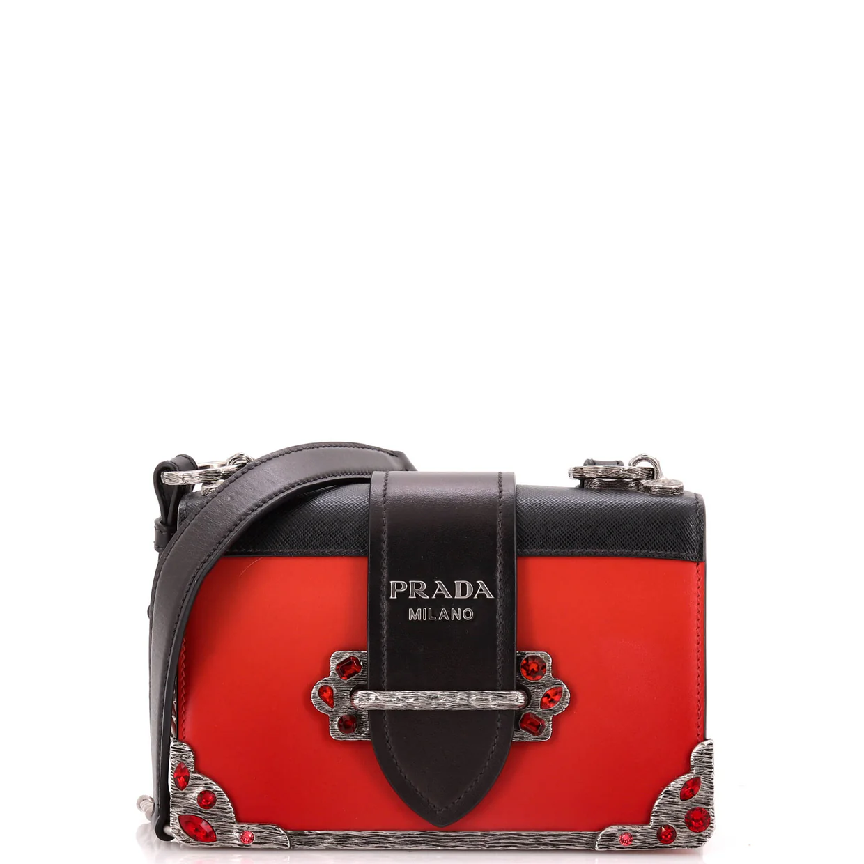 Cahier Chain Crossbody Bag City Calf and Saffiano Small - Deep Luxury