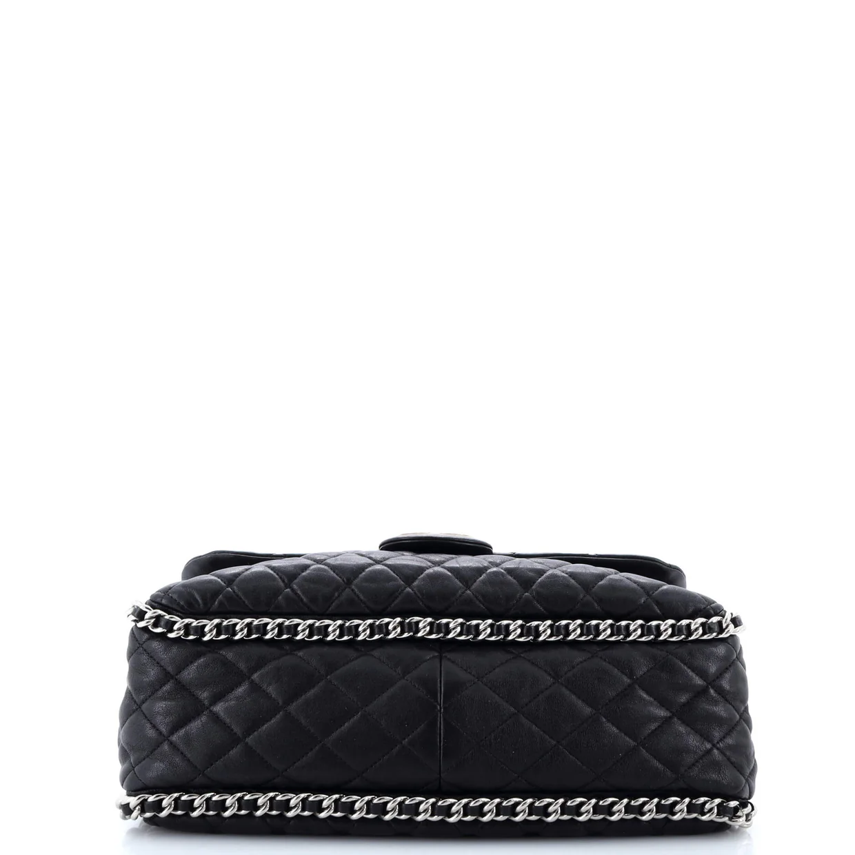 Chain Around Flap Bag Quilted Leather Maxi - Deep Luxury