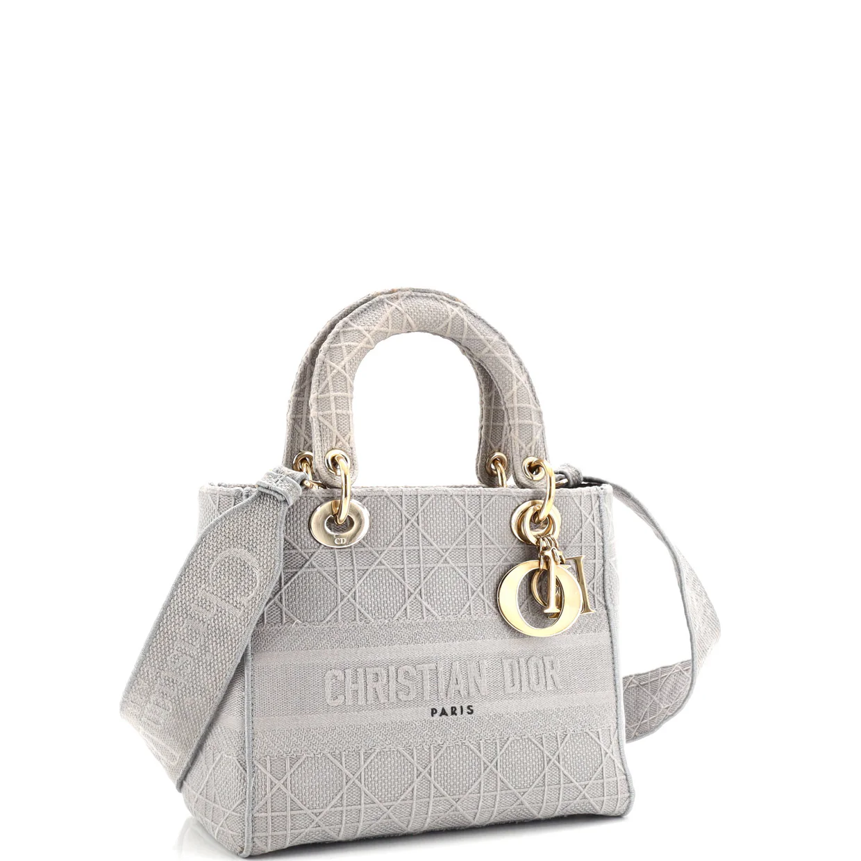Lady D-Lite Bag Cannage Embroidered Canvas Medium - Deep Luxury