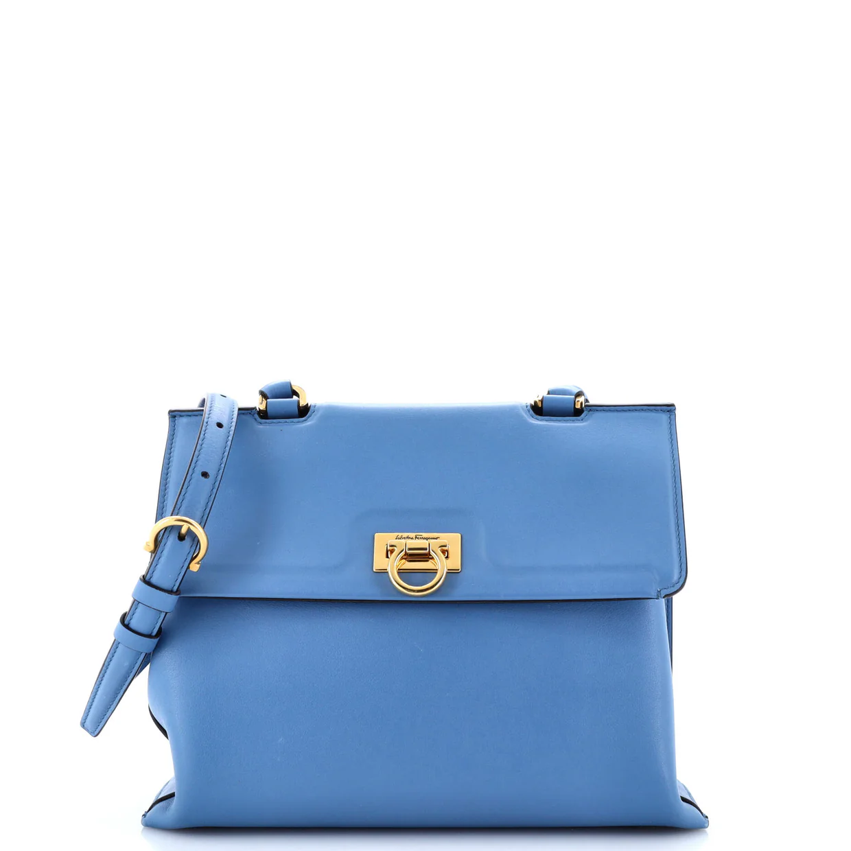 Trifolio Top Handle Bag Leather Small - Deep Luxury