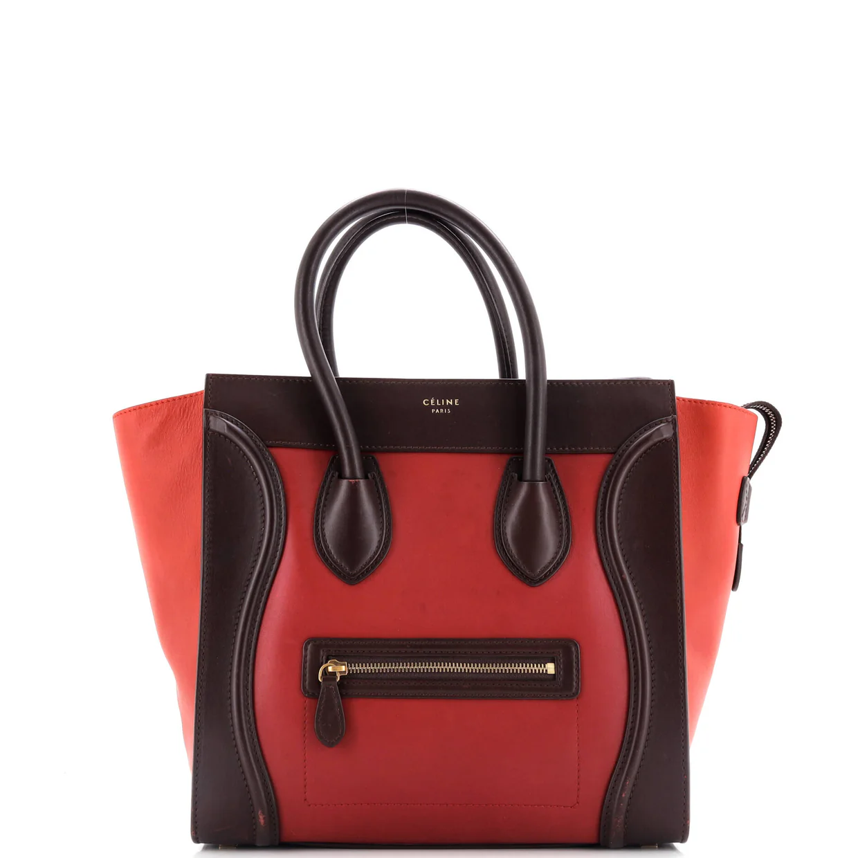 Tricolor Luggage Bag Leather Mini - Deep Luxury