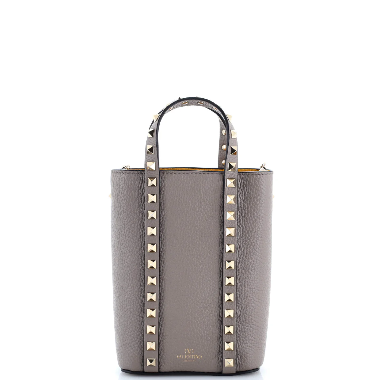 Rockstud Vertical Chain Tote Leather Mini - Deep Luxury
