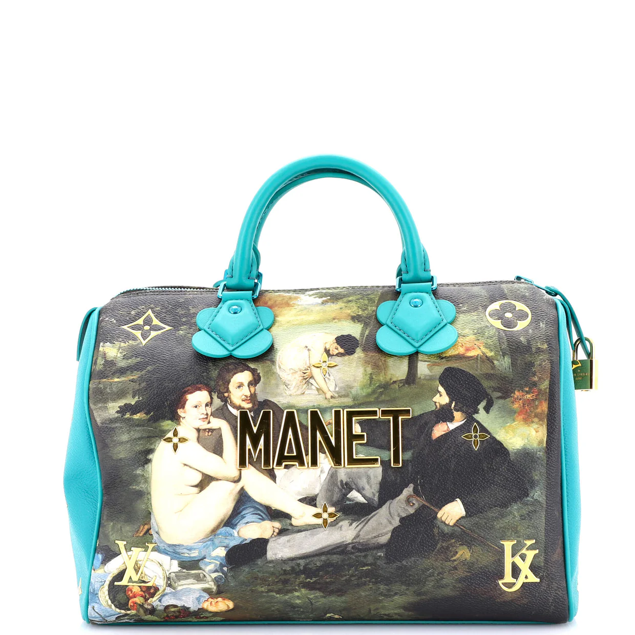 Speedy Handbag Limited Edition Jeff Koons Manet Print Canvas 30 - Deep Luxury