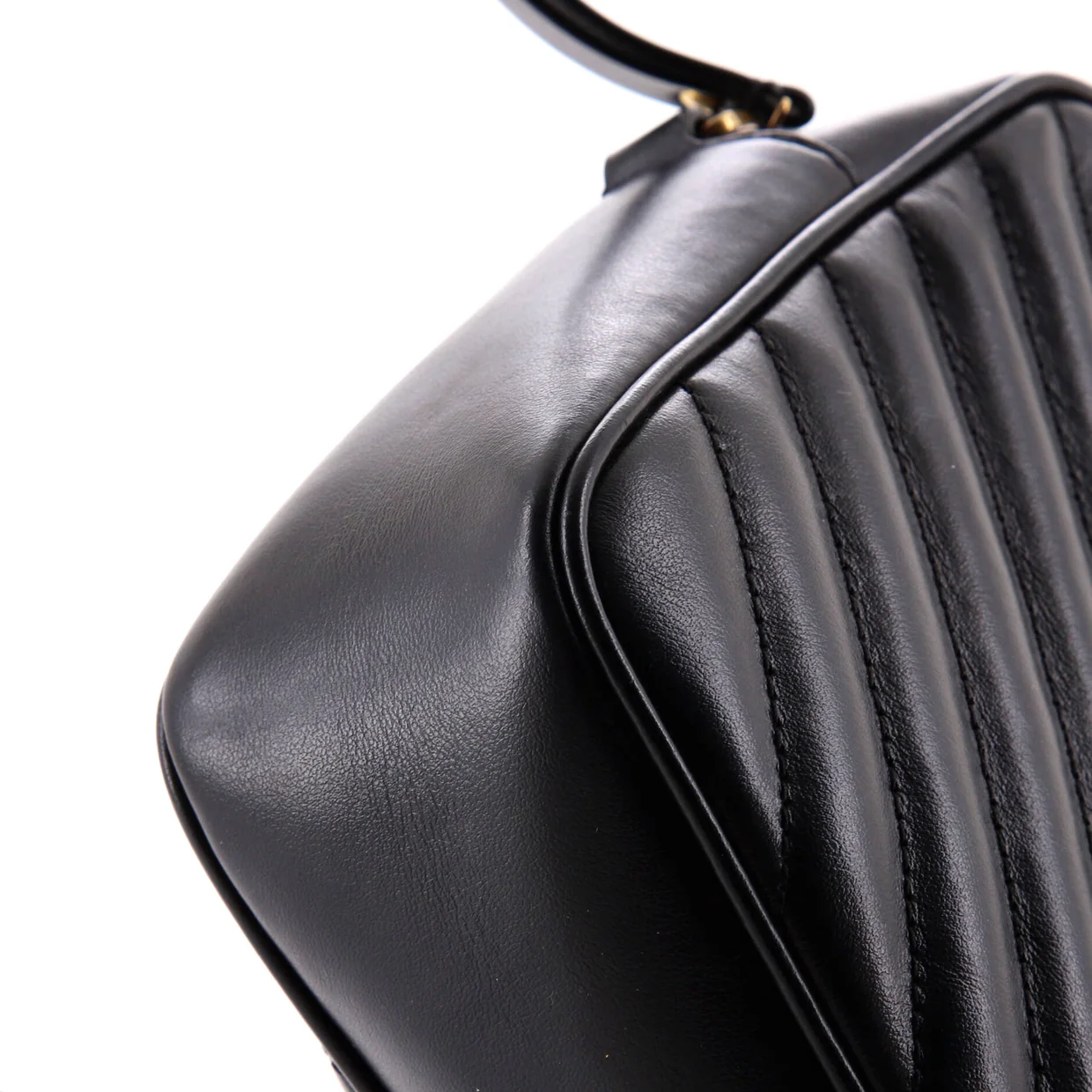 Lou Camera Bag Matelasse Chevron Leather Small - Deep Luxury