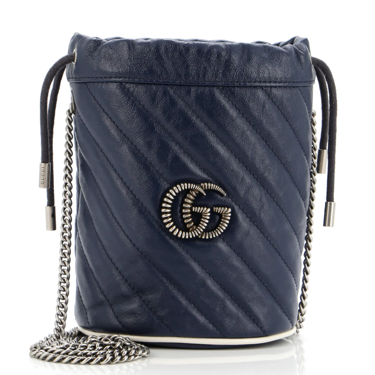 GG Marmont Bucket Bag Diagonal Quilted Leather Mini - Deep Luxury