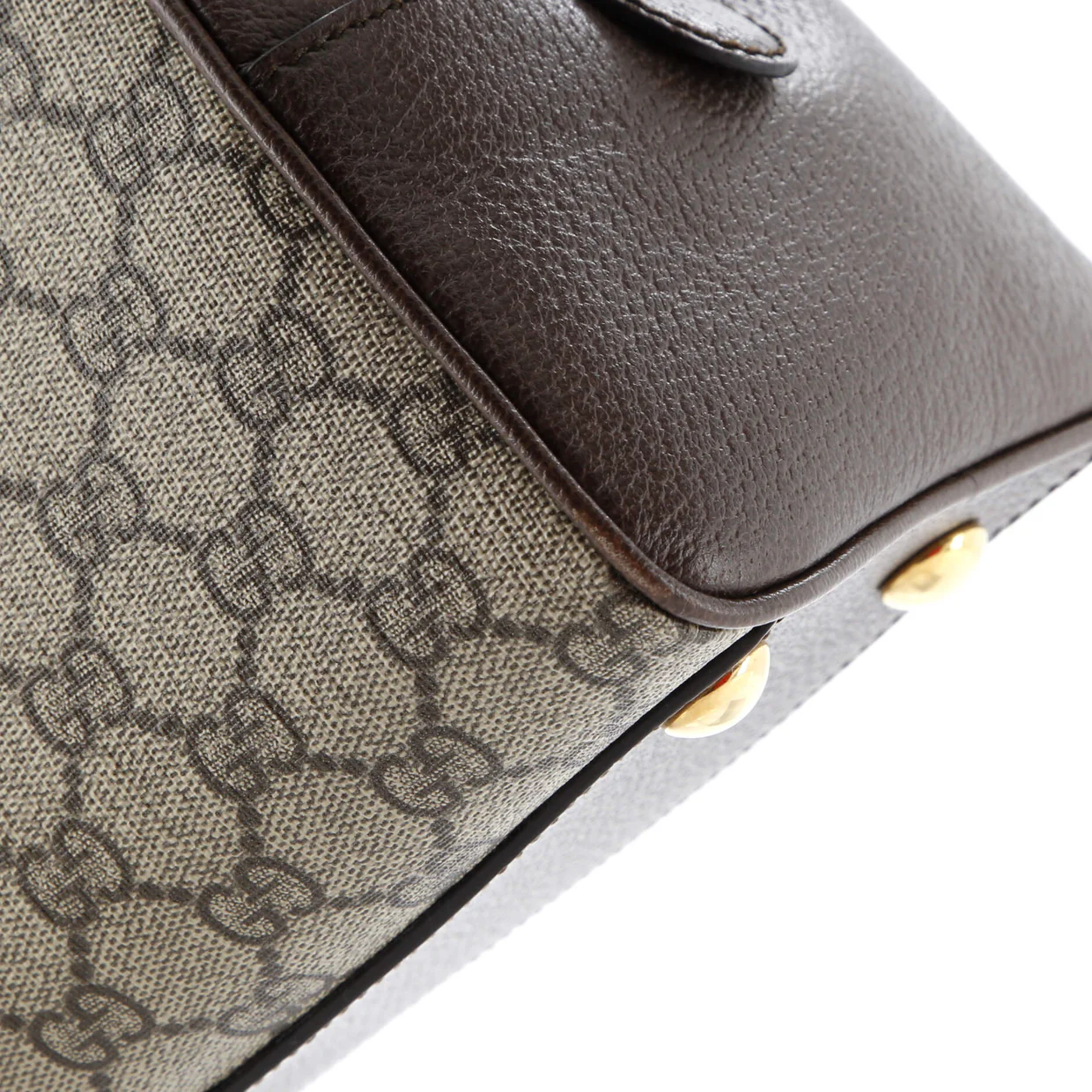 Ophidia Convertible Boston Top Handle Bag GG Coated Canvas with Leather Medium - Deep Luxury