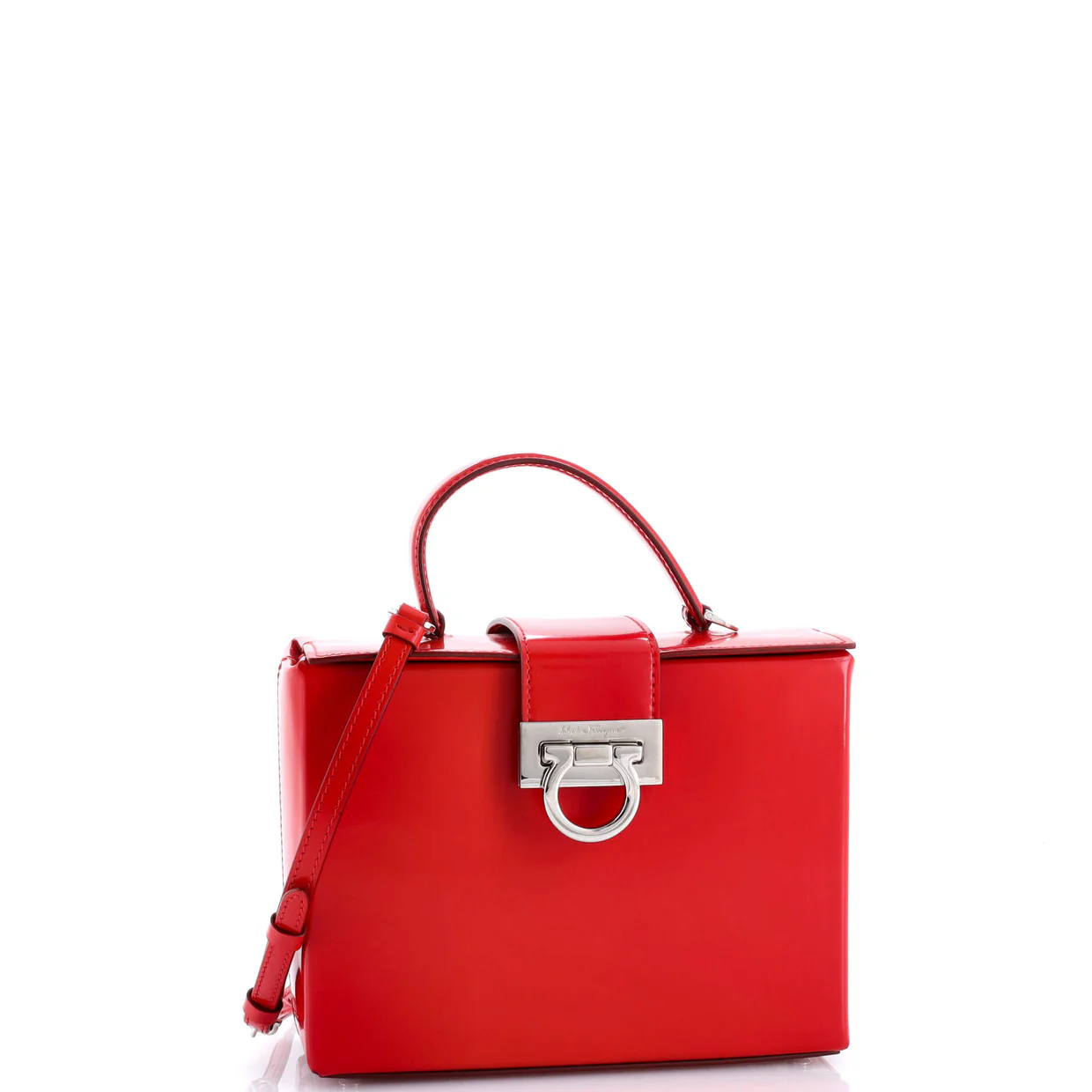 Trifolio Box Top Handle Bag Leather Mini - Deep Luxury