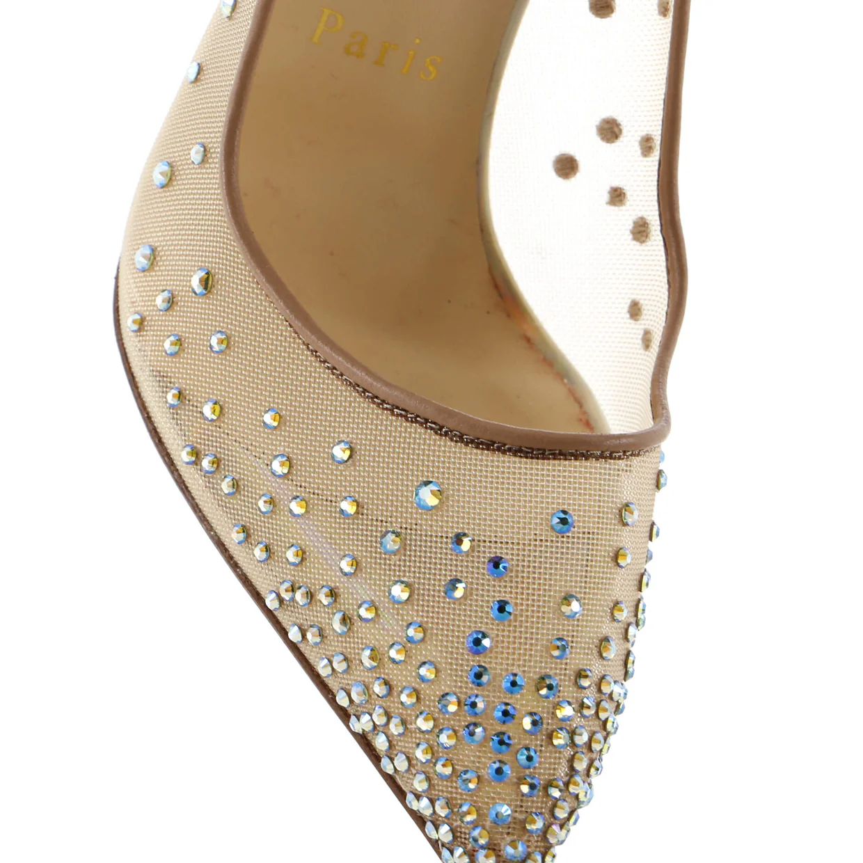 Women's Follies Strass Pumps Crystal Embellished Mesh 100 - Deep Luxury