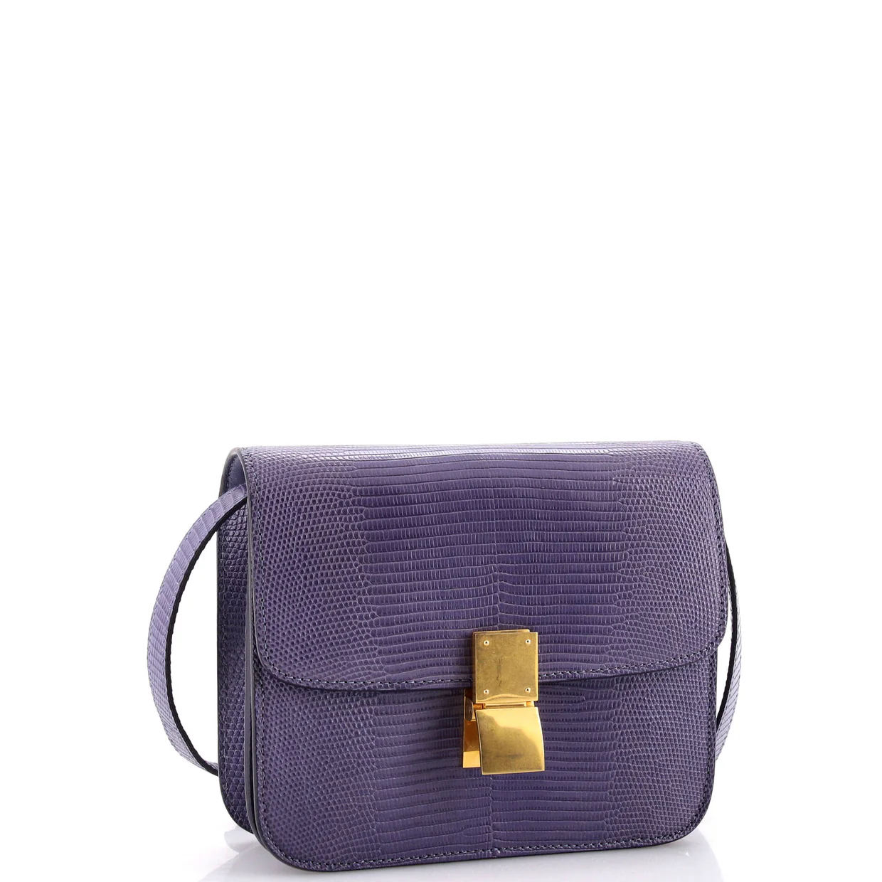 Classic Box Bag Lizard Small - Deep Luxury