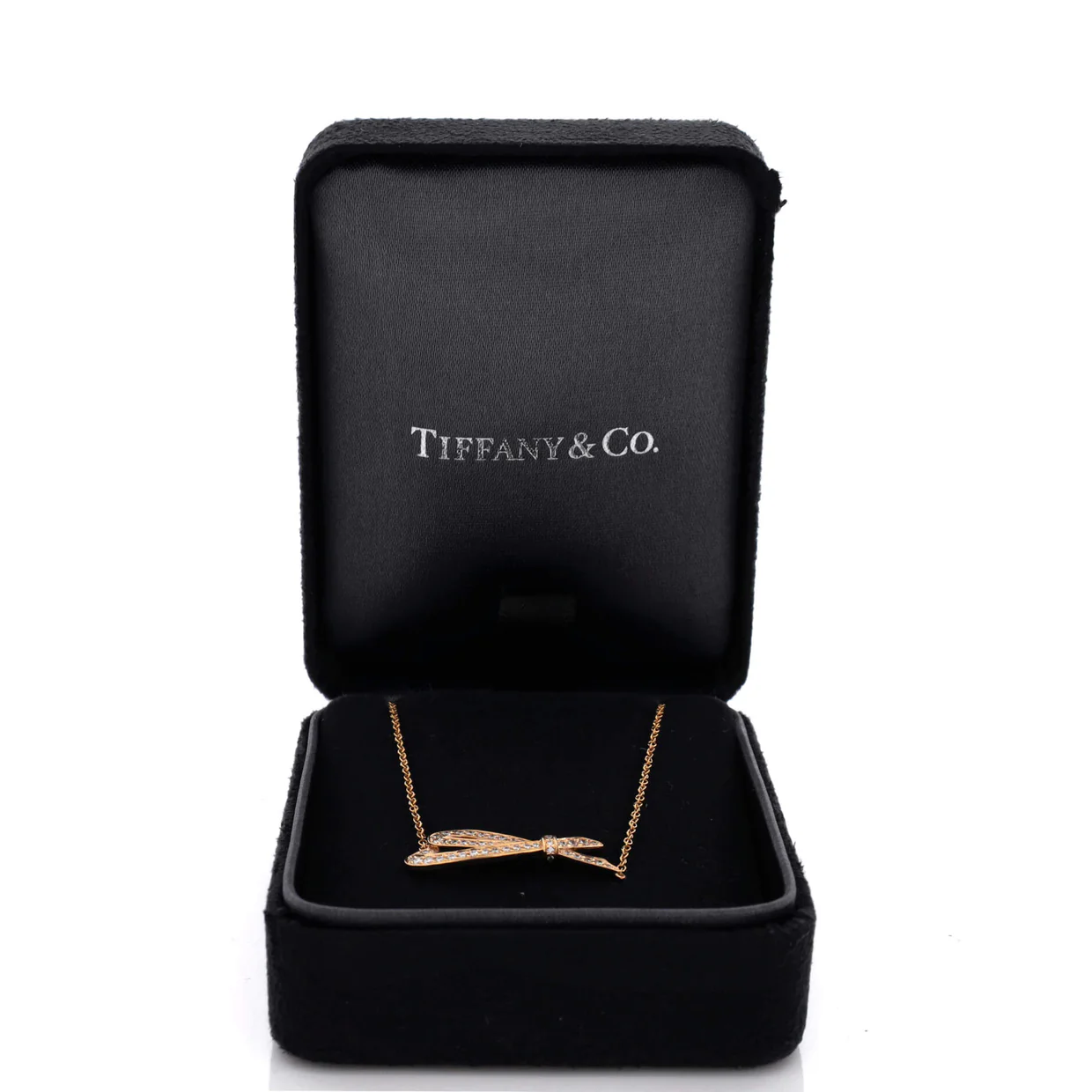 Bow Knot Chain Bracelet 18K Rose Gold with Pave Diamonds Small - Deep Luxury