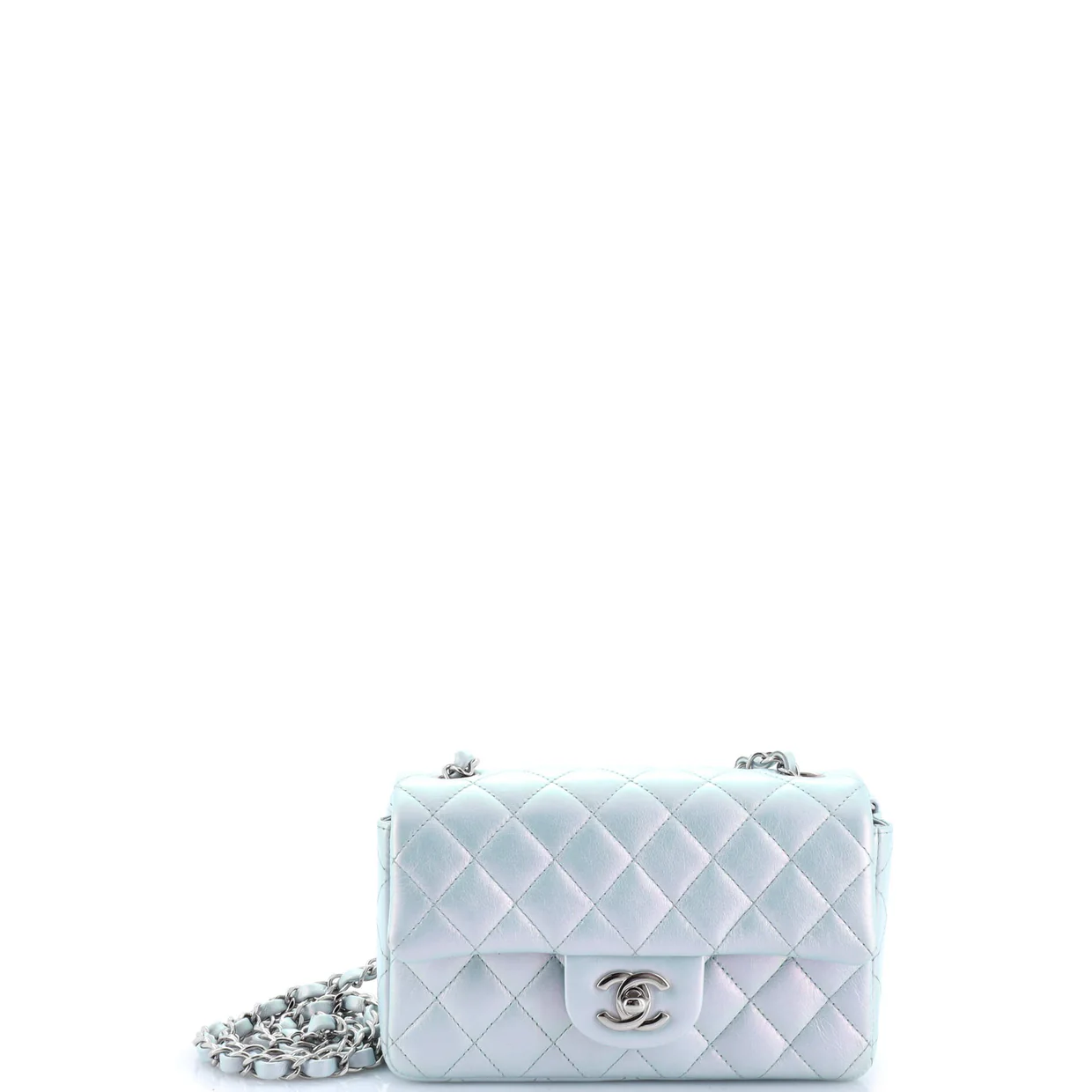 Classic Single Flap Bag Quilted Iridescent Calfskin Mini - Deep Luxury