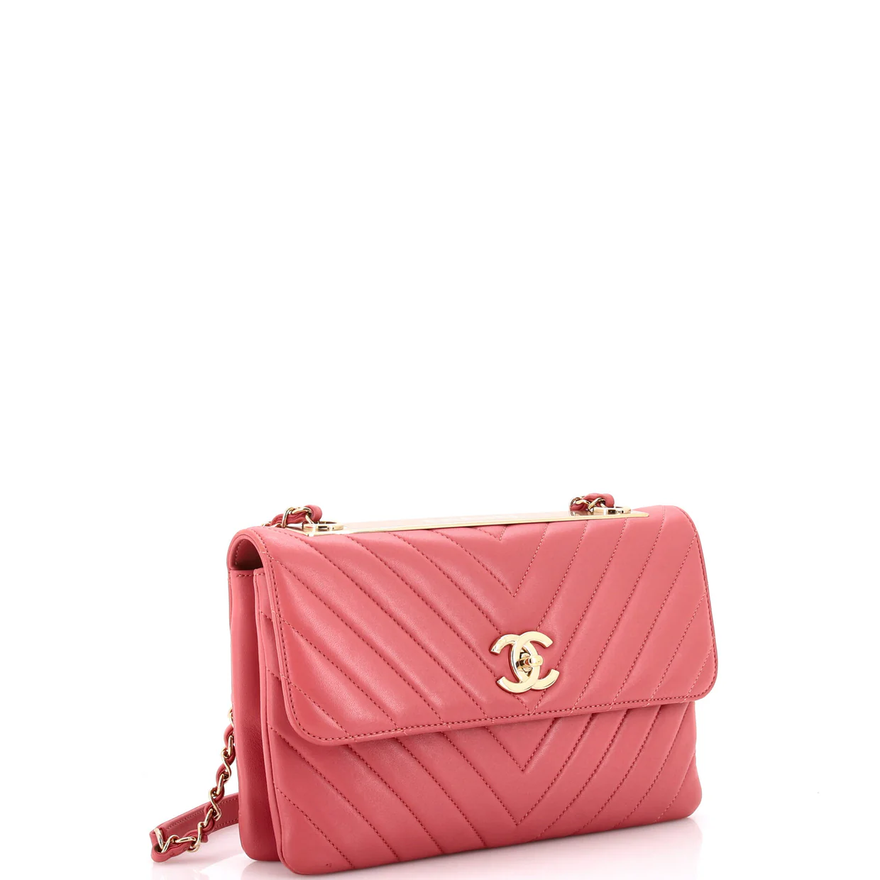 Trendy CC Flap Bag Chevron Lambskin Medium - Deep Luxury