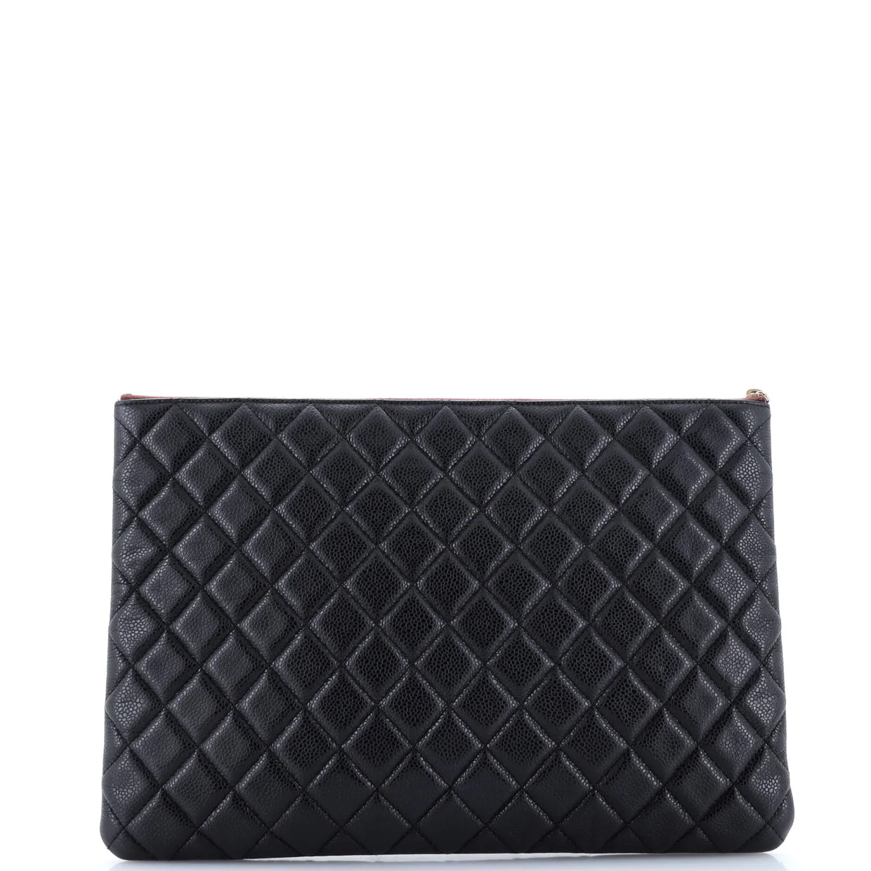 O Case Clutch Quilted Caviar Large - Deep Luxury