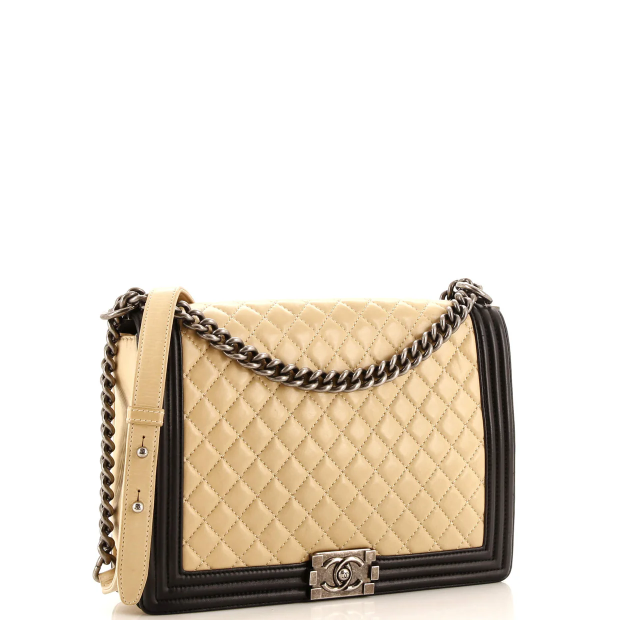 Boy Flap Bag Quilted Lambskin Large - Deep Luxury