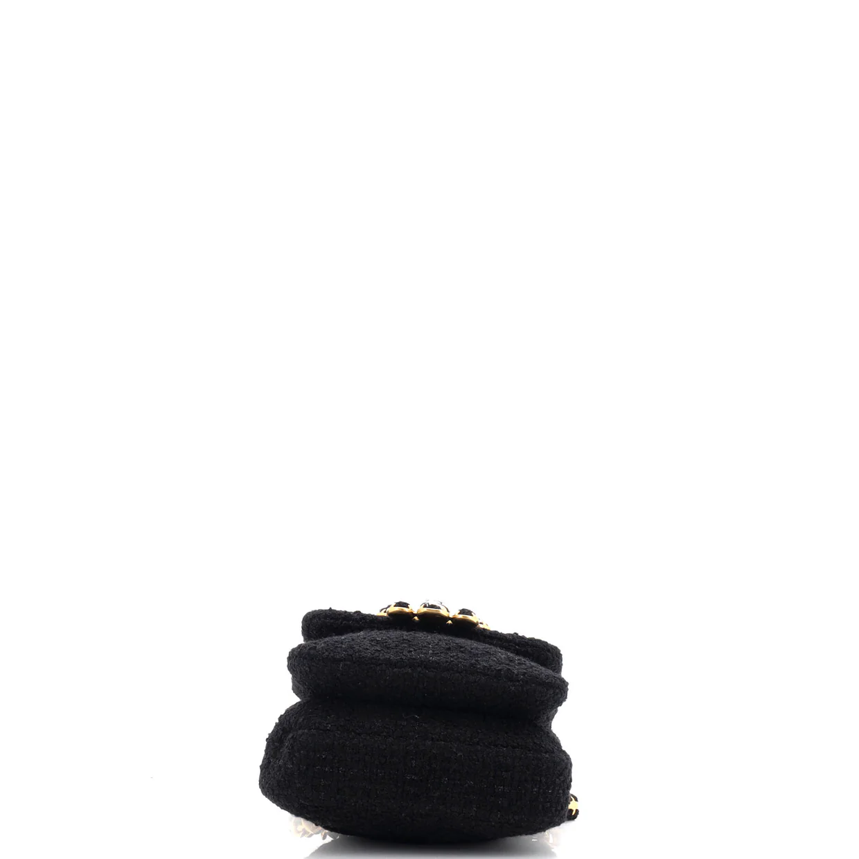 North South CC Bijoux Chain Flap Quilted Tweed Mini - Deep Luxury