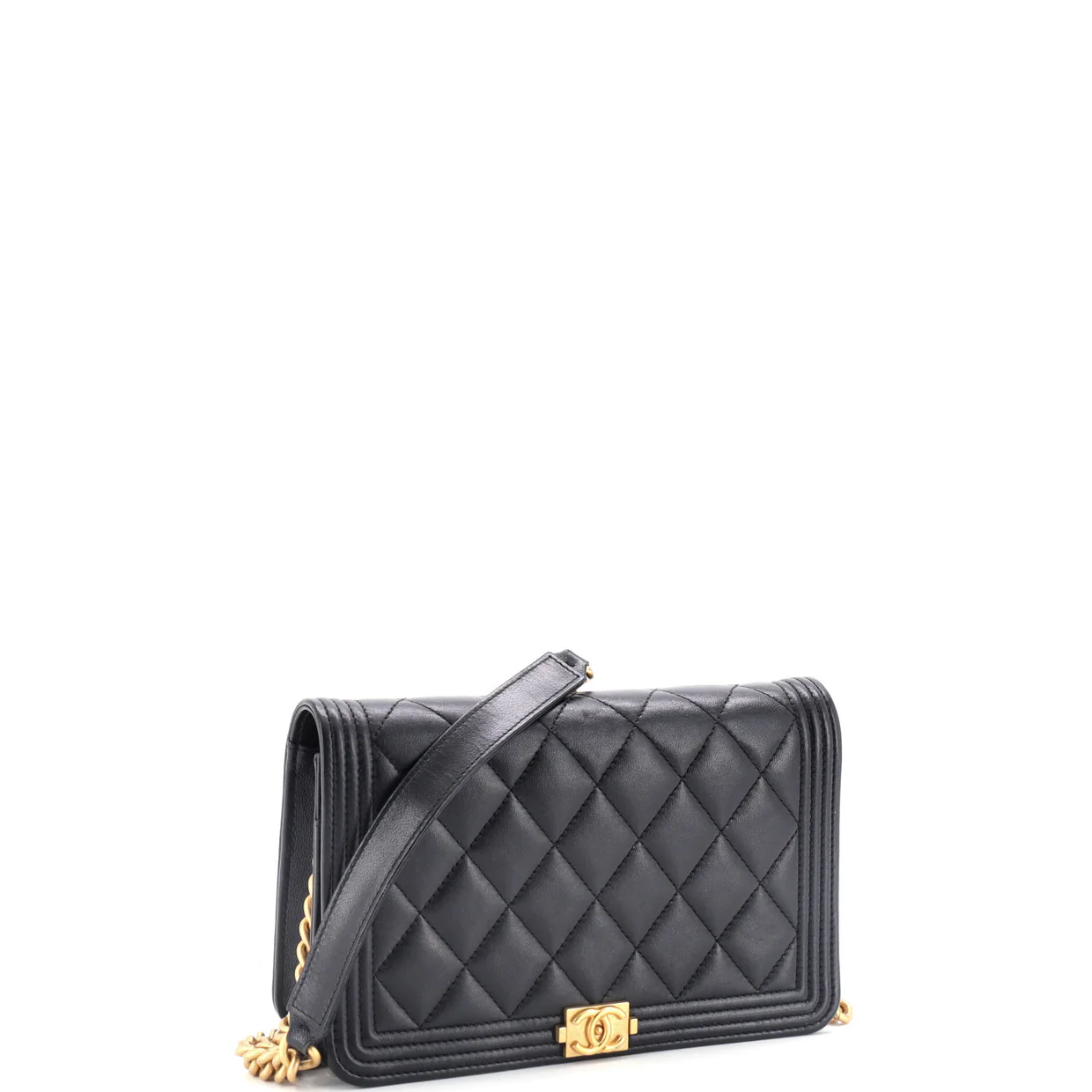 Boy Wallet on Chain Quilted Lambskin - Deep Luxury