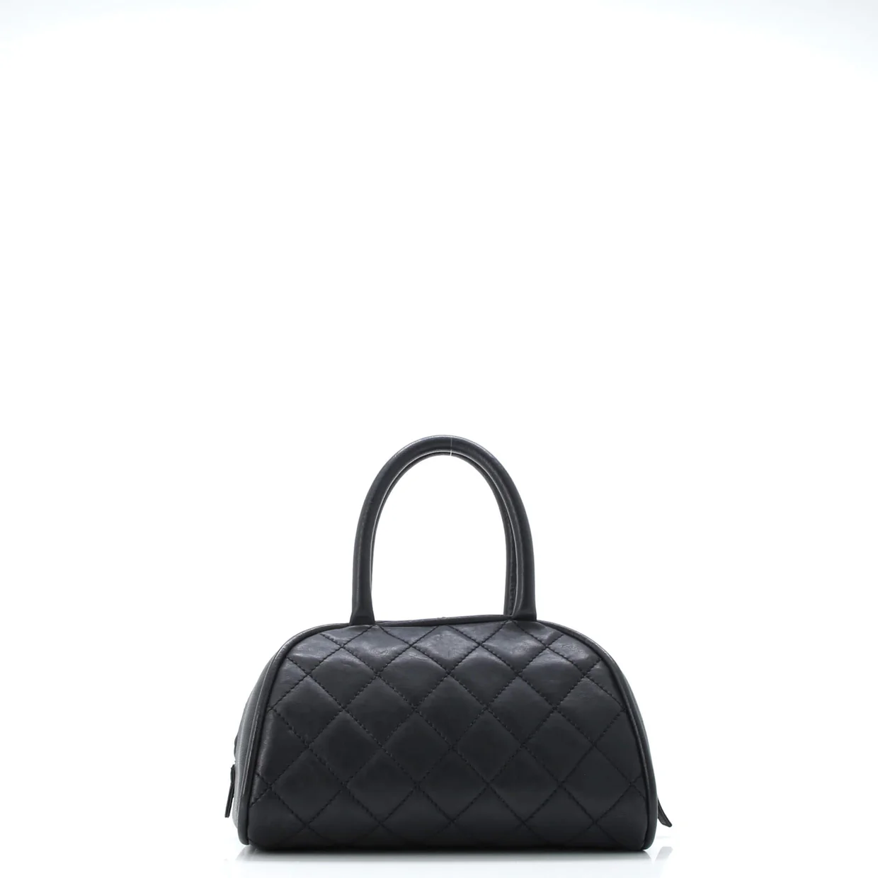 Timeless CC Bowler Bag Quilted Leather Mini - Deep Luxury