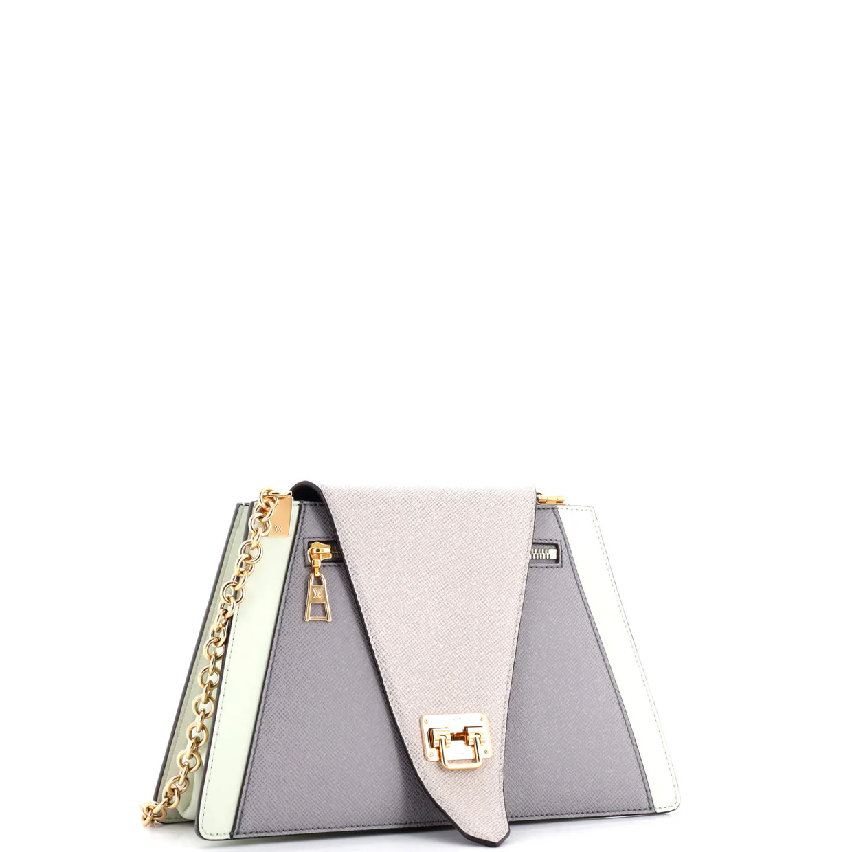 Trapeze Handbag Calfskin and Taiga Leather - Deep Luxury