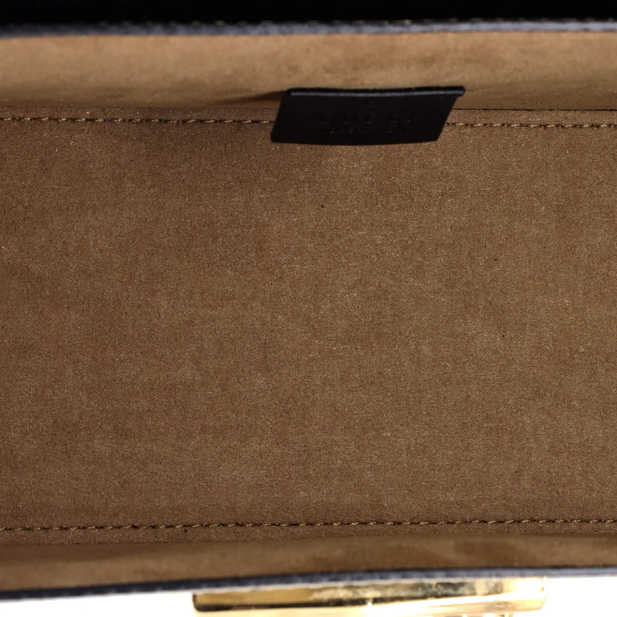 Padlock Bamboo Shoulder Bag GG Coated Canvas Small - Deep Luxury