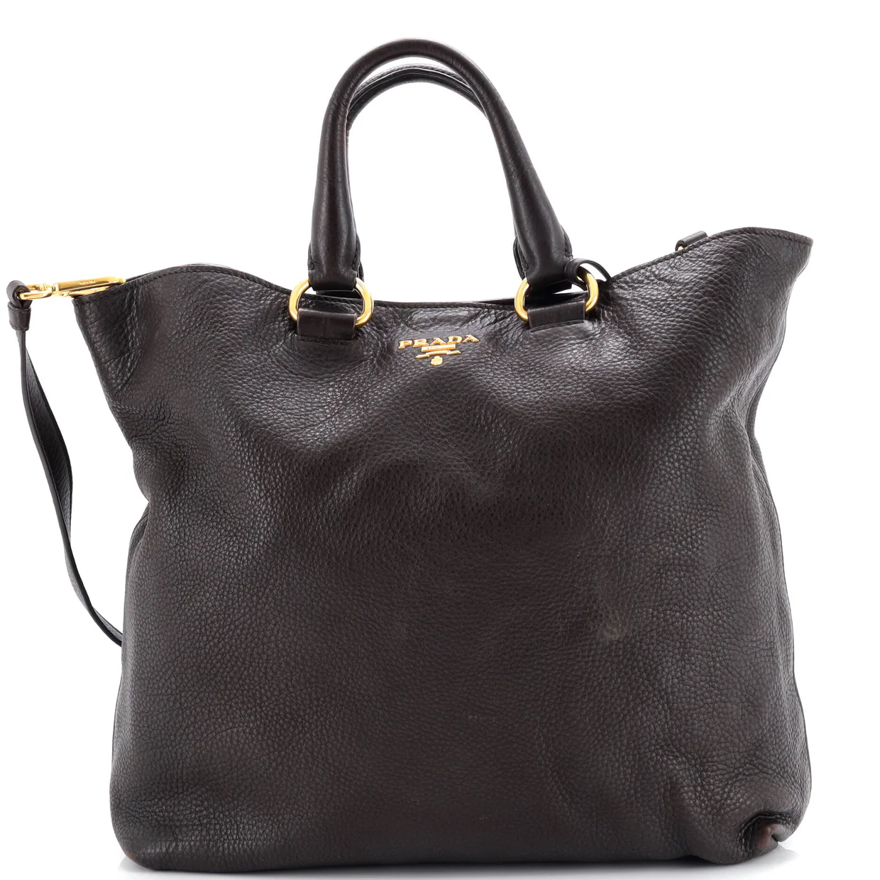 Convertible Shopper Tote Vitello Daino Large - Deep Luxury