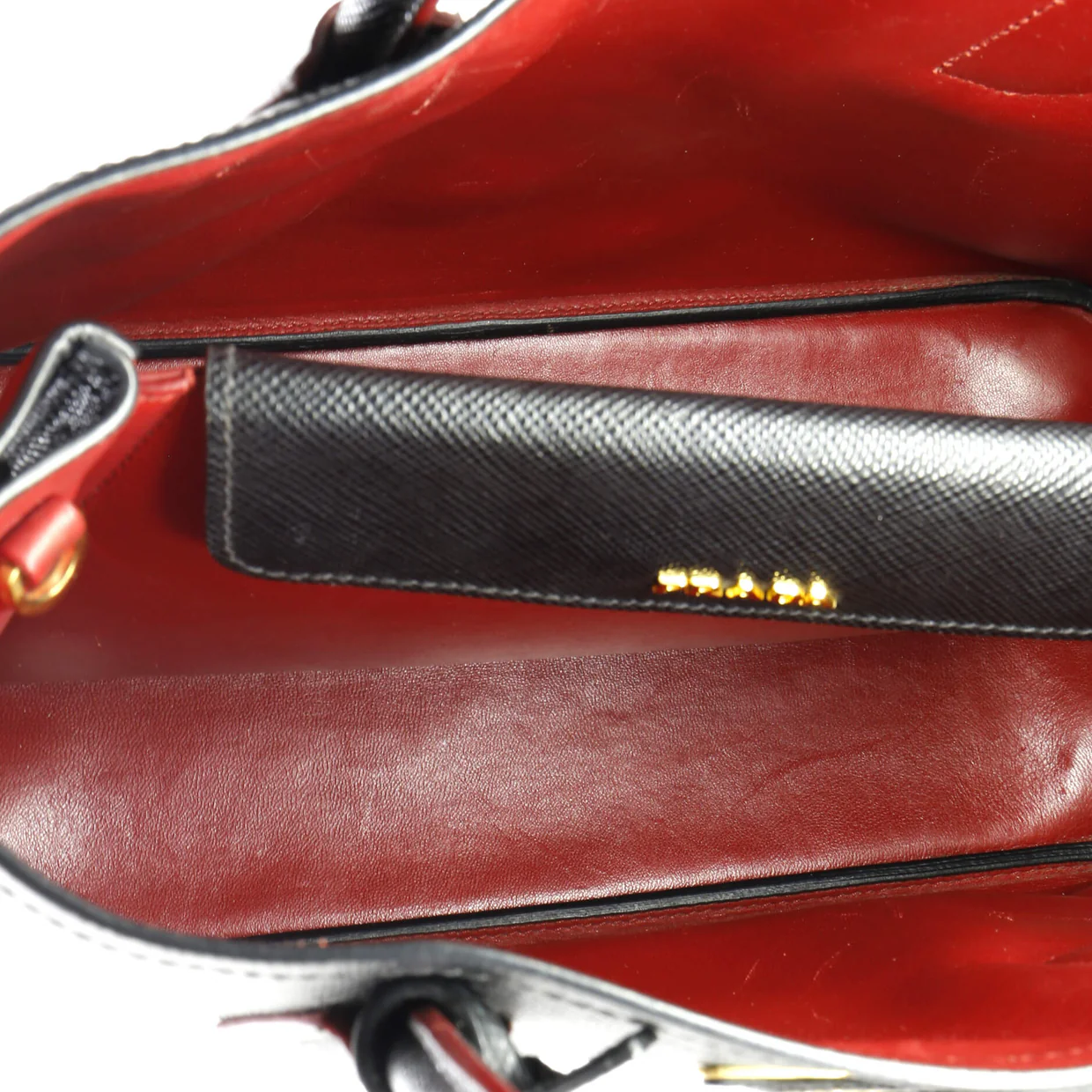 Cuir Double Tote Saffiano Leather Small - Deep Luxury