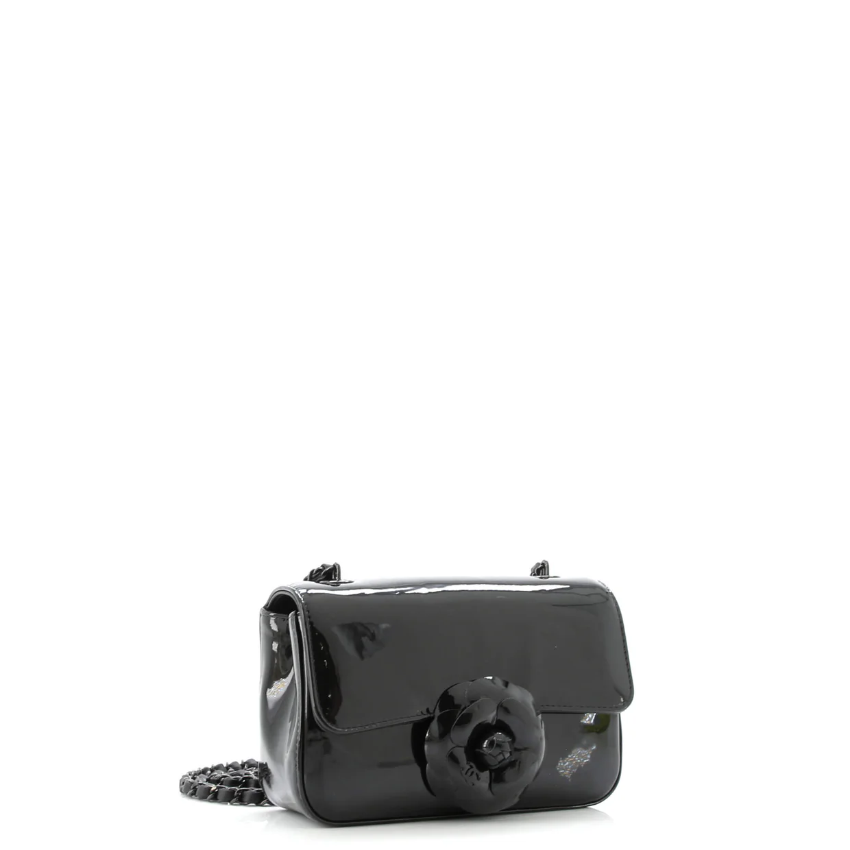 Camellia Flap Bag Patent Mini - Deep Luxury