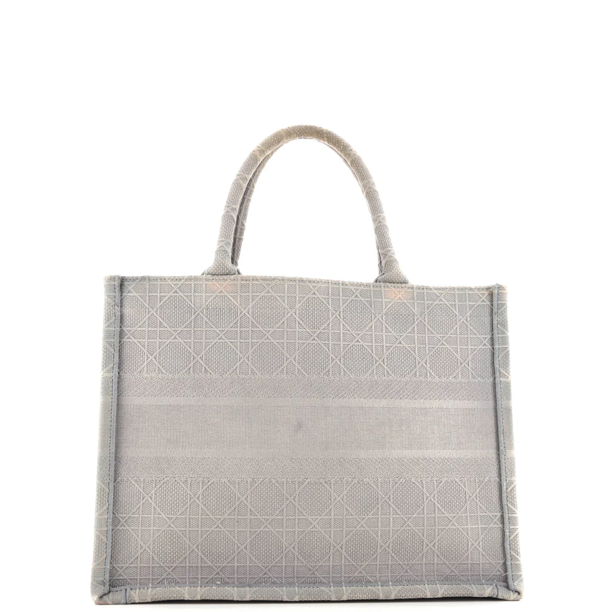 Book Tote Cannage Embroidered Canvas Medium - Deep Luxury