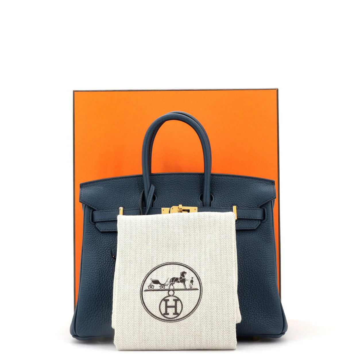 Birkin Handbag Bleu De Prusse Togo with Gold Hardware 25 - Deep Luxury