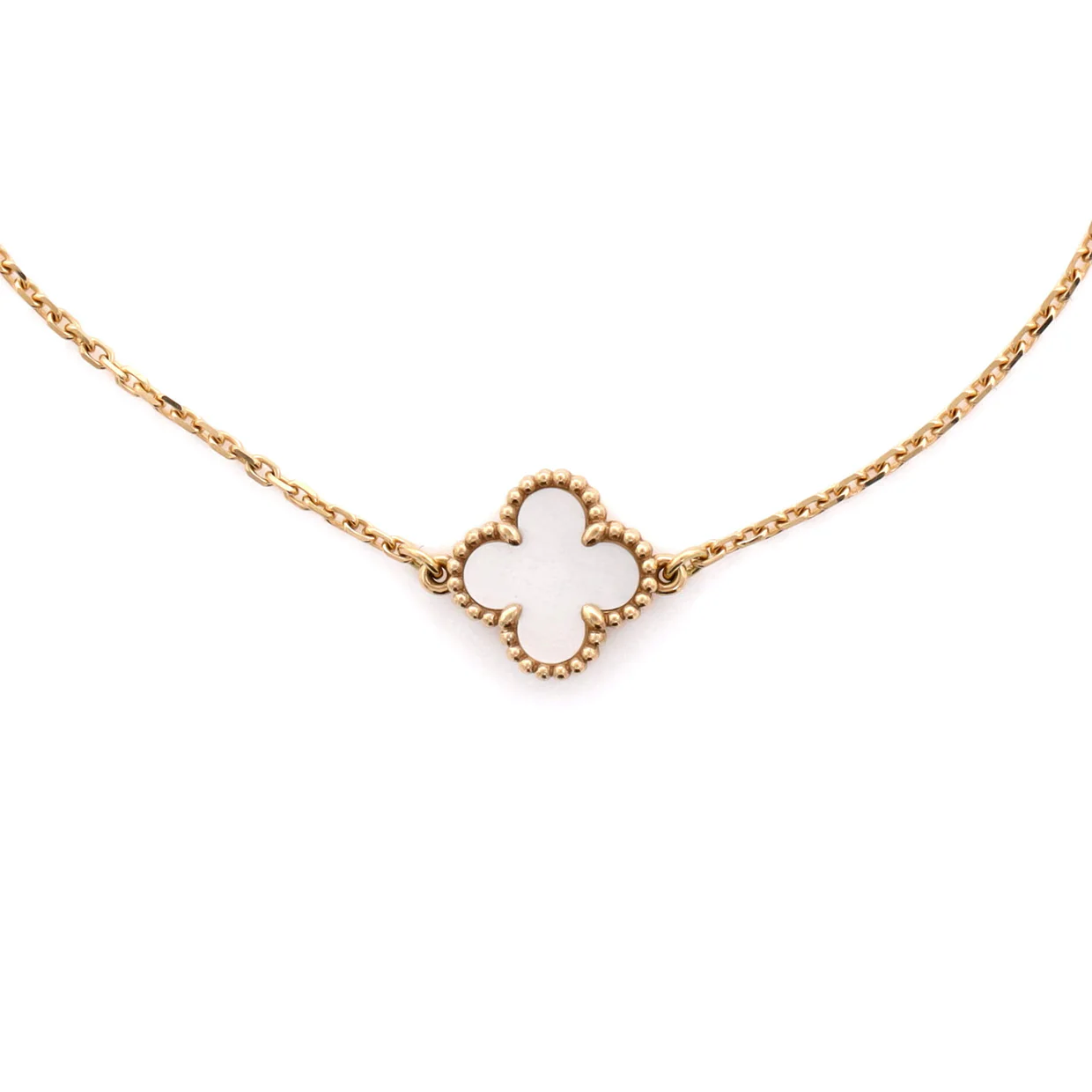 Sweet Alhambra Bracelet 18K Yellow Gold and Mother of Pearl - Deep Luxury