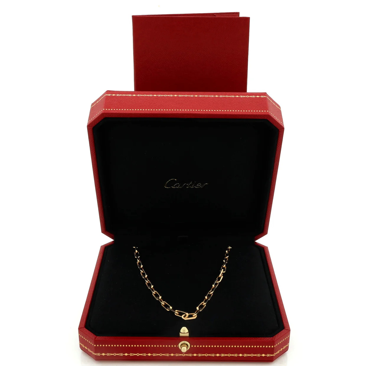 Santos de Cartier Chain Necklace 18K Yellow Gold Medium - Deep Luxury
