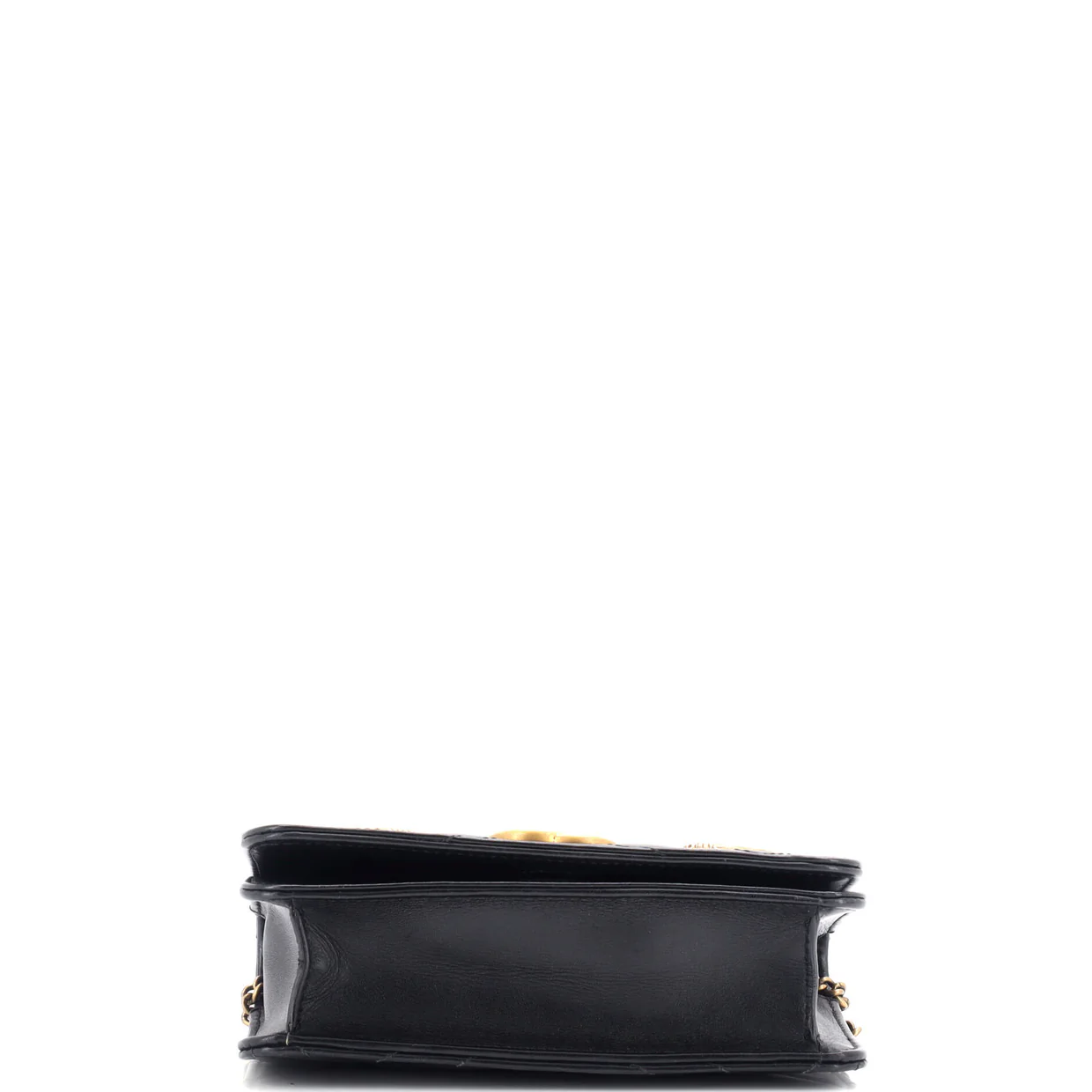 GG Marmont Chain Flap Bag Embellished Matelasse Leather Mini - Deep Luxury